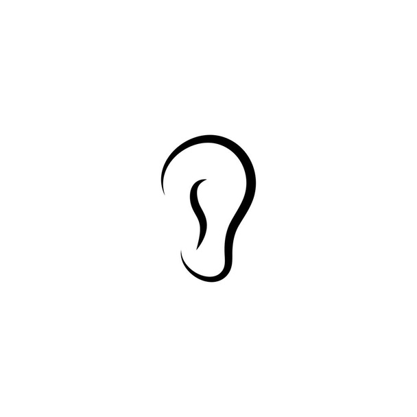 Design de ícone de vetor de modelo de logotipo auditivo - Vetor, Imagem