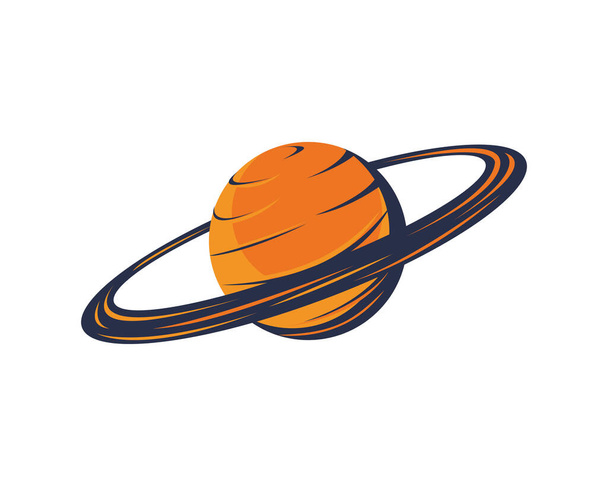 Saturno planeta espacio aislado icono - Vector, imagen