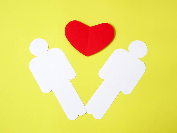 symbol serca między dwojgiem ludzi. koncepcja miłości i związku, Walentynki - Zdjęcie, obraz