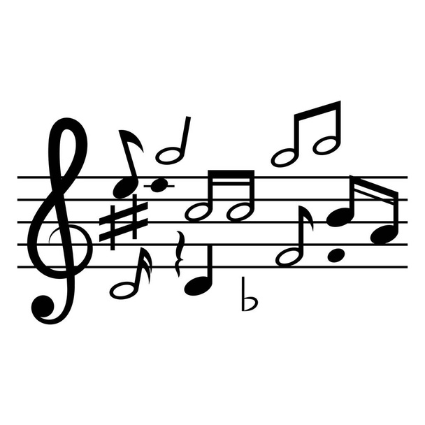 Müzik Notası Simge Vektörü - Vektör, Görsel