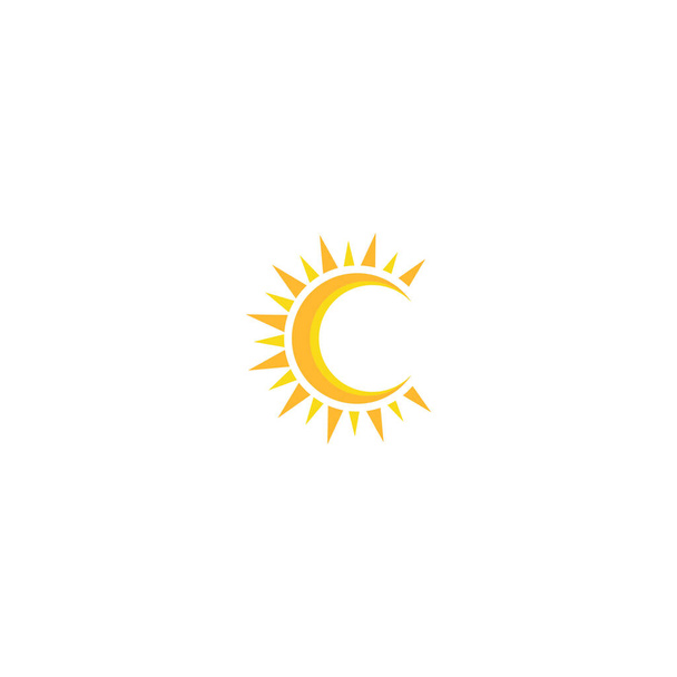 Ilustracja wektora słońca Ikona Logo Projekt szablonu - Wektor, obraz