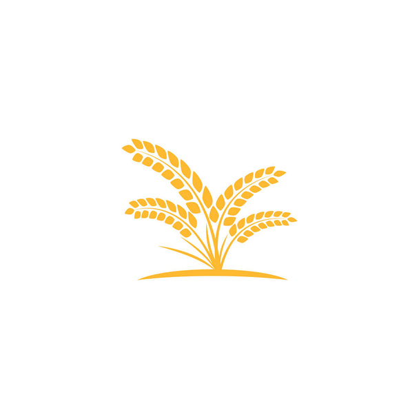 小麦ロゴテンプレートベクトルシンボル自然 - ベクター画像