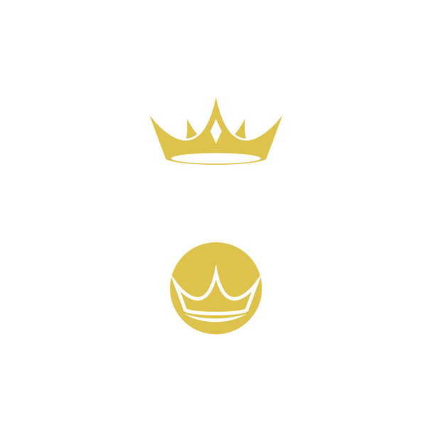 Kroon Logo Sjabloon vector pictogram illustratie ontwerp - Vector, afbeelding