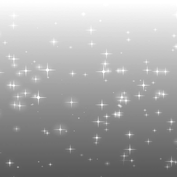 Kerstmis zilveren grijze sterren achtergrond. Diwali festival vakantie ontwerp - Foto, afbeelding