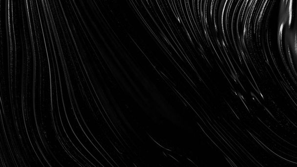 Linee bianche astratte su sfondo nero. Illustrazione delle onde 3d, rendering 3d. - Foto, immagini