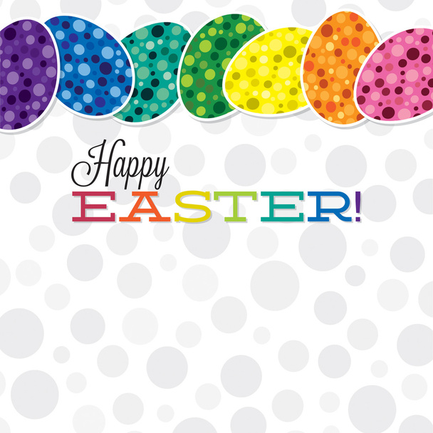 Retro Happy Easter card - Vector, imagen