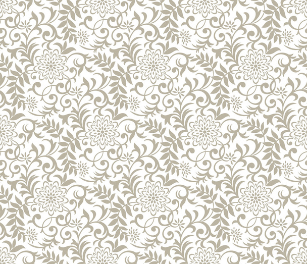 Seamless fancy floral background - Vector, Image