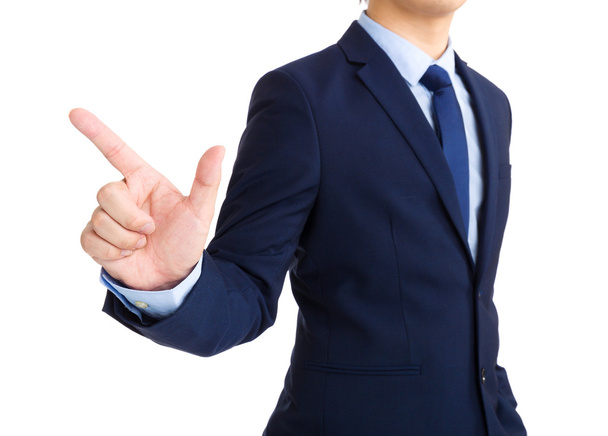 Businessman hand gesture with tick sign - Photo, Image