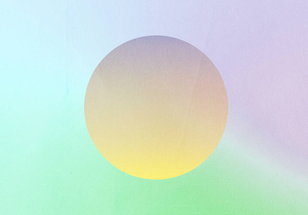 Abstraktní gradient retro pastel barevný a kulatý tvar s pozadím efektu zrnitého šumu, pro design produktů a sociálních médií, parní retro design trendy  - Fotografie, Obrázek