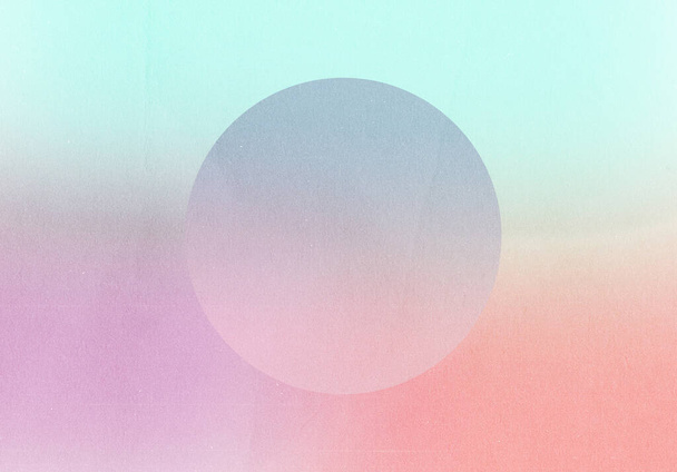 Abstraktní gradient retro pastel barevný a kulatý tvar s pozadím efektu zrnitého šumu, pro design produktů a sociálních médií, parní retro design trendy  - Fotografie, Obrázek