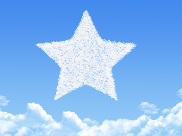tähden muotoinen pilvi
 - Valokuva, kuva