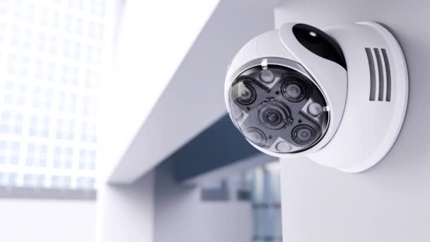 Caméra de vidéosurveillance de sécurité futuriste. - Séquence, vidéo