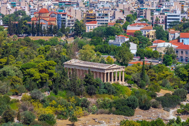 Widok na Akropol w Atenach, Grecja - Zdjęcie, obraz