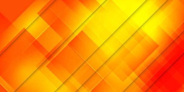 Abstraktes Rechteck quadratische Box überlappende Ebene orange Hintergrund mit silberner Linie Dekoration. Gradient geometrische Form Hintergrund mit dynamischem Rechteck abstrakt - Vektor, Bild