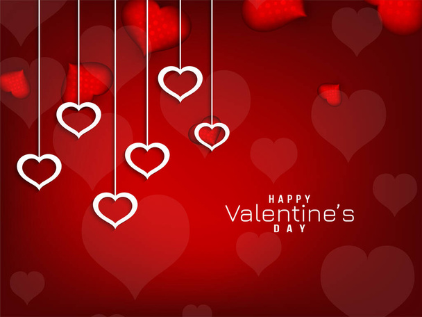Abstract Happy valentine's day red background vector - Vektori, kuva