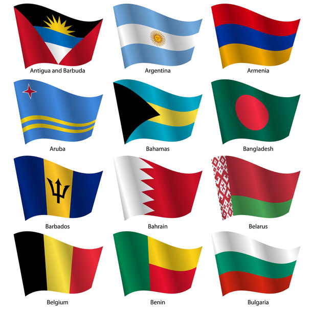 Definir bandeiras de estados soberanos mundiais. Ilustração vetorial
. - Vetor, Imagem