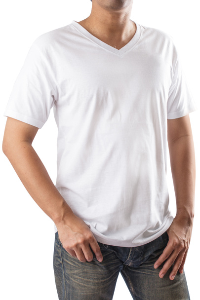 Wit T-shirt - Foto, afbeelding