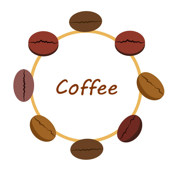 Coffee grains. Drinks menu for restaurant, vector background. - Foto, immagini
