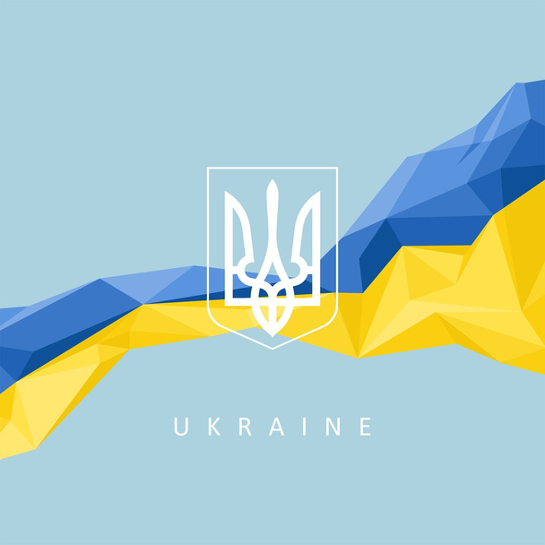 Il simbolo nazionale dell'Ucraina - sfondo astratto
 - Vettoriali, immagini