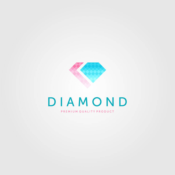 алмазний логотип розкішні ювелірні вироби Векторні ілюстрації дизайн
 - Вектор, зображення