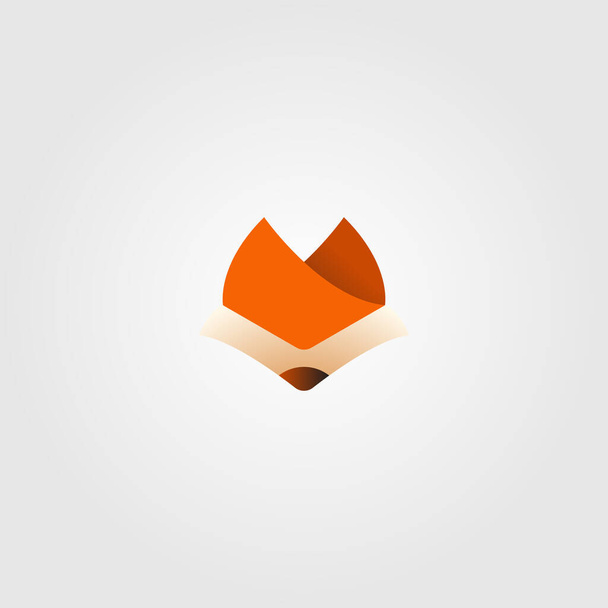 シンプルなキツネの頭のロゴベクトルアイコンイラストデザイン - ベクター画像