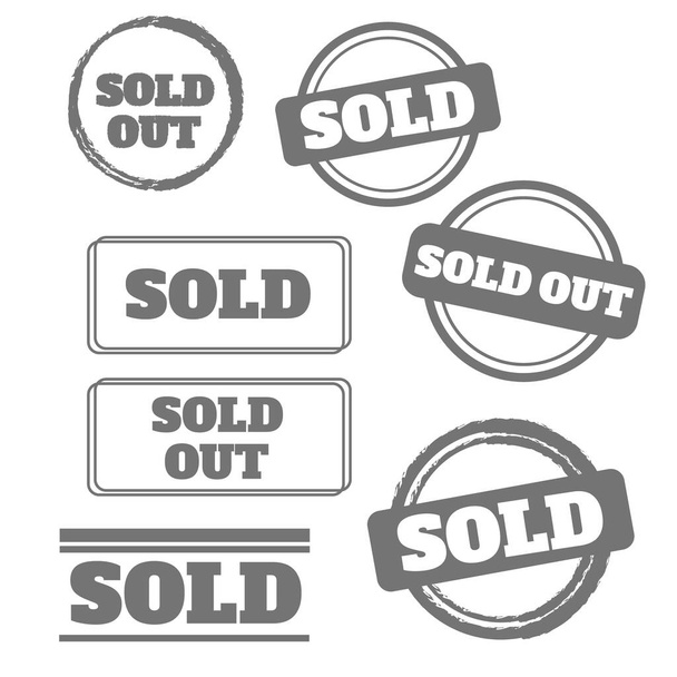 sold rubber stamp. Sold out stamps grunge. Sold out badge - Vector, Image