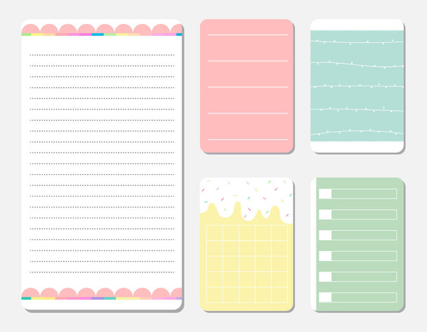 elementos de diseño para cuaderno, diario, pegatinas y otras plantillas. - Vector, Imagen