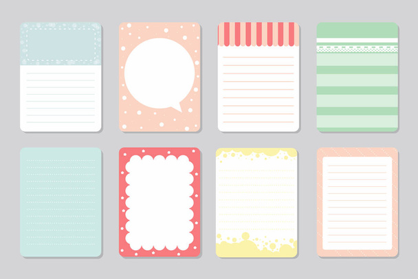 design elements for notebook, diary, stickers and other template.vector,illustration. - Vektör, Görsel