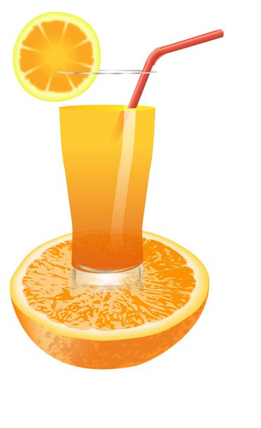 Jugo de naranja - Vector, Imagen
