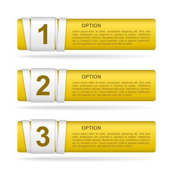 vector yellow paper option labels - Vector, Image