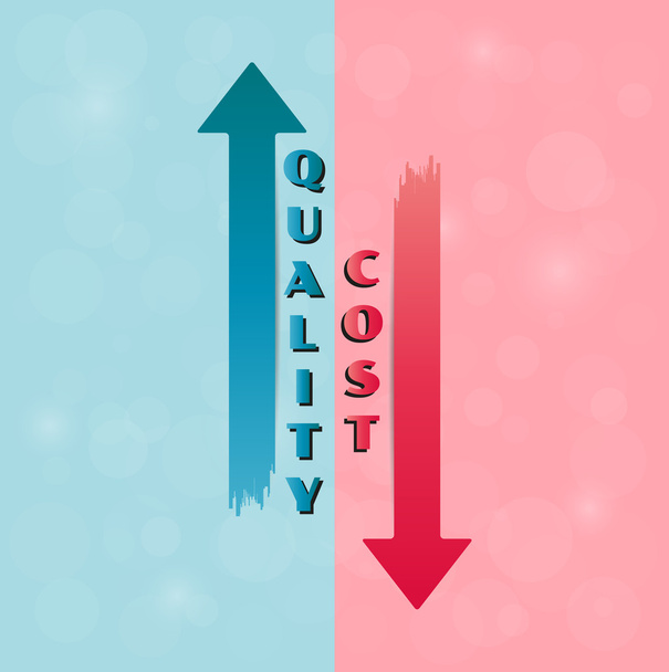 Vector with quality and cost arrows - Vector, Image