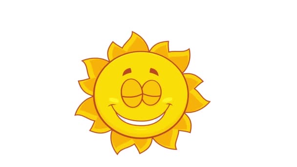 Mrkající Žlutý Sun Cartoon Character. 4K animace Video Motion Graphics bez pozadí - Záběry, video