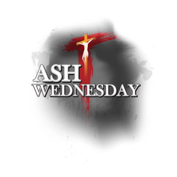 διανυσματική απεικόνιση της έννοιας για Ash Wednesday ευχές χαιρετισμό, πανό, αφίσα - Διάνυσμα, εικόνα