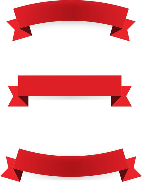 conjunto de cintas rojas simples - Vector, imagen