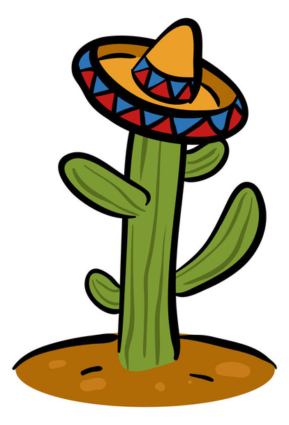 Cinco de Mayo elemento de diseño Cactus stock illustration - Vector, imagen