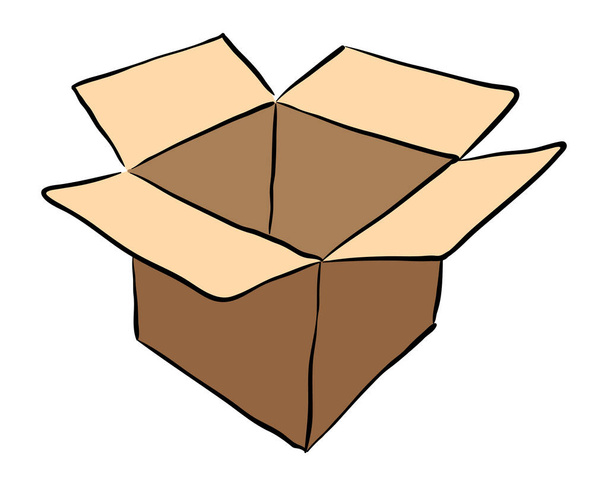 kartonnen doos object mockup, Vector Illustratie - Vector, afbeelding