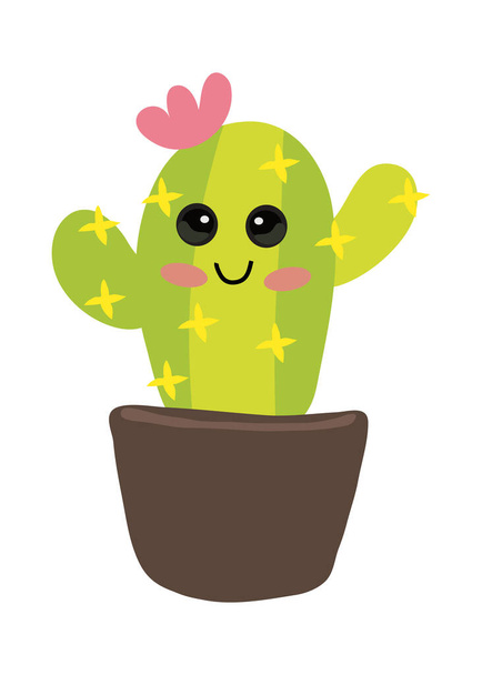 Kaktusové pouštní rostliny ilustrace - Vektor, obrázek