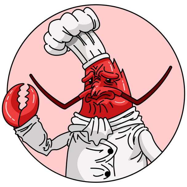 Speisekarte des Meeresrestaurants, Lobster-Symbol, Vektor, - Vektor, Bild