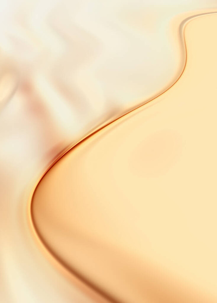 Абстрактный золотой фон. Золотая волновая поверхность 3D рендеринга. Шикарно-желтая металлическая текстура. Жидкое золото. - Фото, изображение