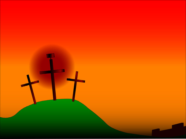 Easter Crosses - Vector, Image