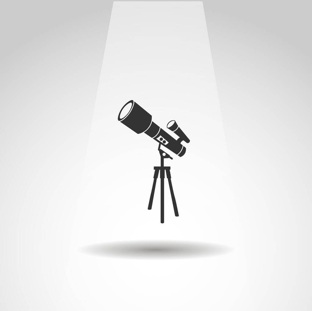 иконка вектора телескопа, простая иконка телескопа - Вектор,изображение