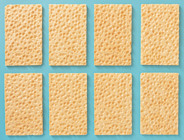 Textuur van rechthoekige cracker - Foto, afbeelding