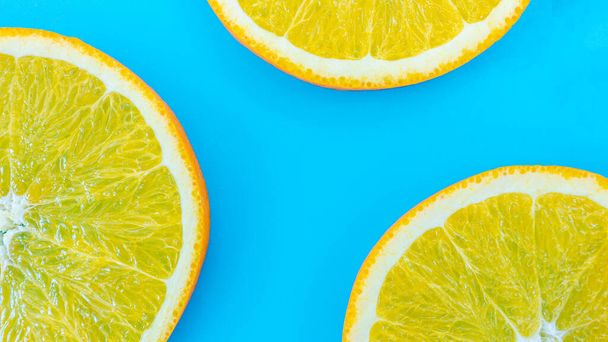 Sliced lemon close-up, top view - Фото, изображение