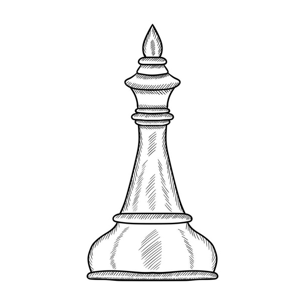 Chess doodle set - Vettoriali, immagini