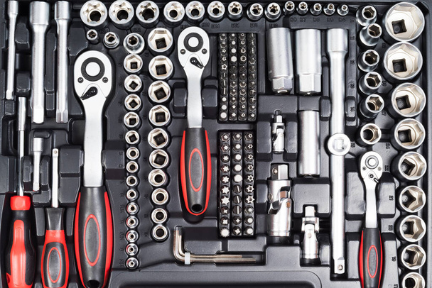 suitcase with a set of tools - Zdjęcie, obraz