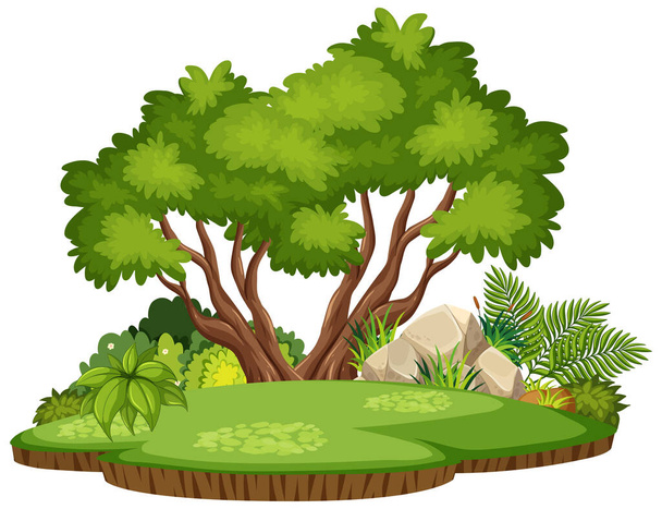 Isolated nature forest island illustration - Vector, Image