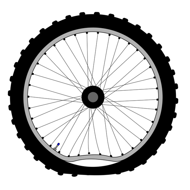 Rueda de bicicleta abrochada
 - Vector, imagen