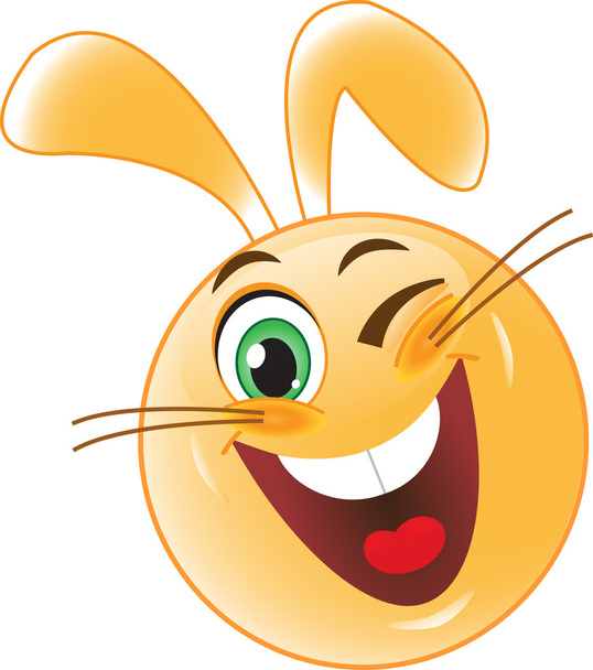 Smiley konijn - Vector, afbeelding