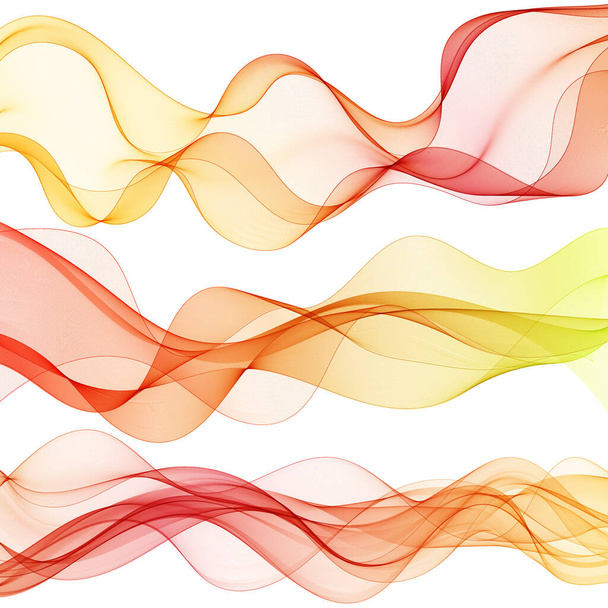 Set of abstract wavy design elements. Wave flow. eps 10 - Vector, Image