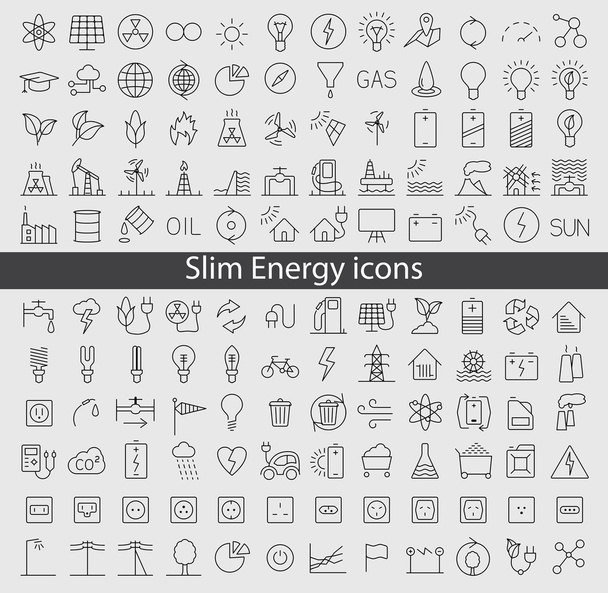 Energy and resource icon set - Wektor, obraz